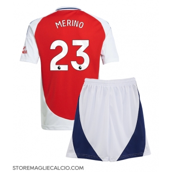Arsenal Mikel Merino #23 Maglia Gara Casa Repliche 2024-25 Bambino Maniche Corte